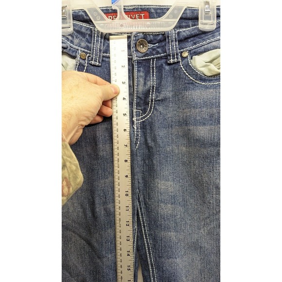 Red Rivet Blue Jeans Juniors Size 13 Dark Wash Stretch Bootcut - Picture 5 of 7